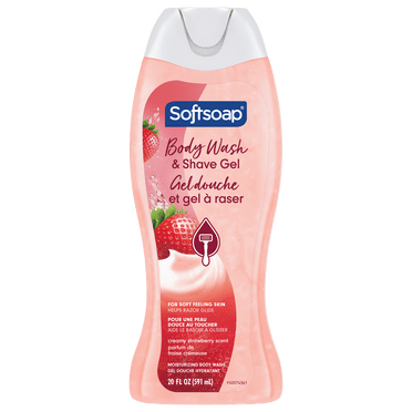 Softsoap Moisturizing Body Wash and Shave Gel, Creamy Strawberry Scent, 591 mL