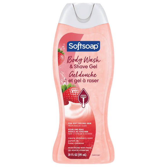 Softsoap Gel Hydratant et de Rasage pour le Corps, Parfum de Fraise Crémeuse, 591 mL