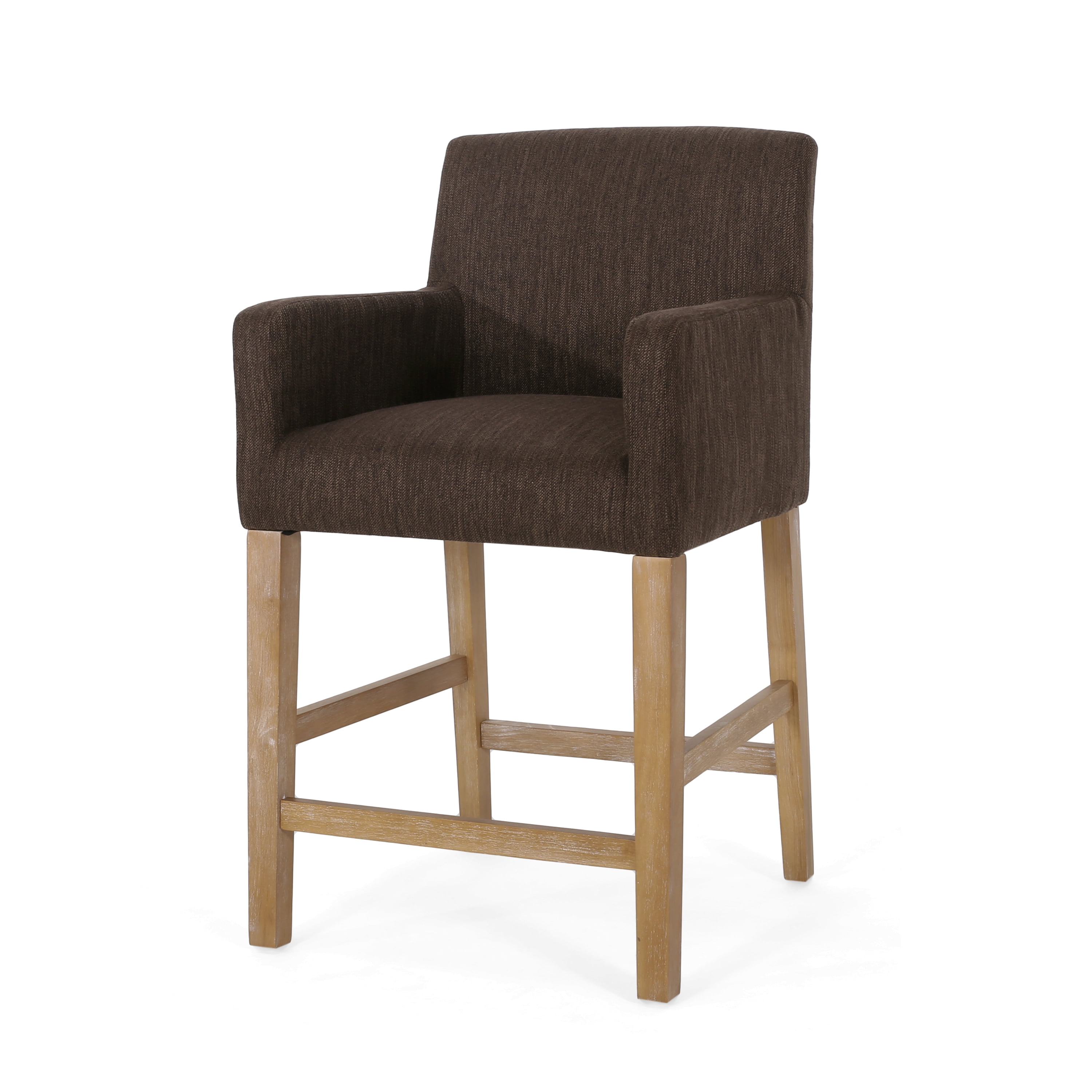 Tabouret de bar Noble House rembourré, hauteur 66 cm, brun (lot de 2)