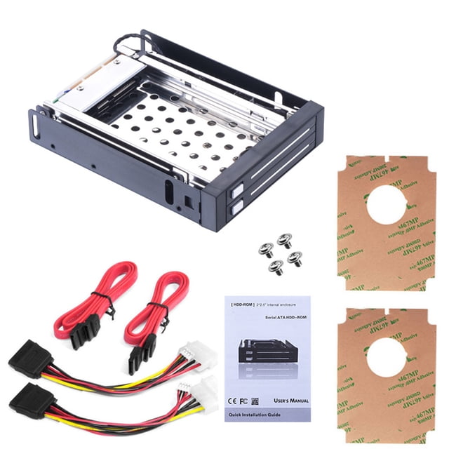 Plateau Caddy Interne Mobile à Double Baie 2,5 Pouces pour Disque Dur SATA III HDD et SSD
