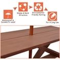 thumbnail image 4 of Gymax Table de Pique-Nique pour Enfants d'Extérieur à 4 Places avec Parasol Pliant, 4 of 10