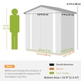 thumbnail image 3 of Outsunny 6.5' x 4'  Outdoor Storage Shed, Metal Garden Shed, Light Green, 3 of 10