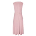 thumbnail image 3 of AherBiu Formal Dresses for Women Sleeveless Deep V Neck Ruched Flowy Evening Party Cocktail Maxi Dress, 3 of 5