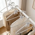 thumbnail image 4 of Cintre pour Robe de Mariée / Cintre pour Robe de Soirée avec Perle et Nœud / Cintre Robuste pour Vêtements Formels / Plastique ABS Robuste pour Garde-Robe à la Maison Ou Rangement de Boutique Nuptiale, 4 of 6