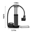 thumbnail image 3 of Dvkptbk Portable Bicycle Pump with Pressure Gauge Mini Bike Inflator Tire Cycling Compressor Adapter Bicycle Repairing Tools Bicycle Pump Camping Accessories on Clearance, 3 of 8