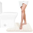 thumbnail image 1 of ORUYROP Memory Foam Toilet Bath Mat U-Shaped, Soft and Comfortable, Super Water Absorbent, Non-Slip, Thick, Machine Wash Bathroom Commode Contour Rug, 24 X 20 Inches (24 X 20 Inches, Cream), 1 of 7