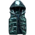 thumbnail image 1 of LinYooLi Short Down Vest for Women Sleeveless Winter Shiny Puffer Vest Coats Fashionable Jacket 2022, 1 of 5