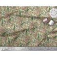 thumbnail image 2 of Soimoi Moss Georgette Fabric Leaves, & Parrot Bird Print Sewing Fabric Yard 42 Inch Wide, 2 of 3