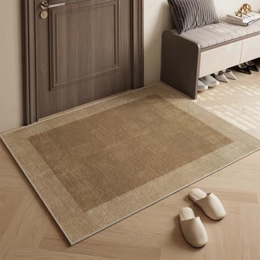 Wzzjkit Tapis de Porte d'Entrée Robuste, Tapis de Bienvenue à Rayures Absorbants et Résistants à la Saleté pour l'Extérieur et l'Intérieur, Tapis d'Entrée Profil Bas avec Endos Antidérapant Anti-Taches pour Vestibule