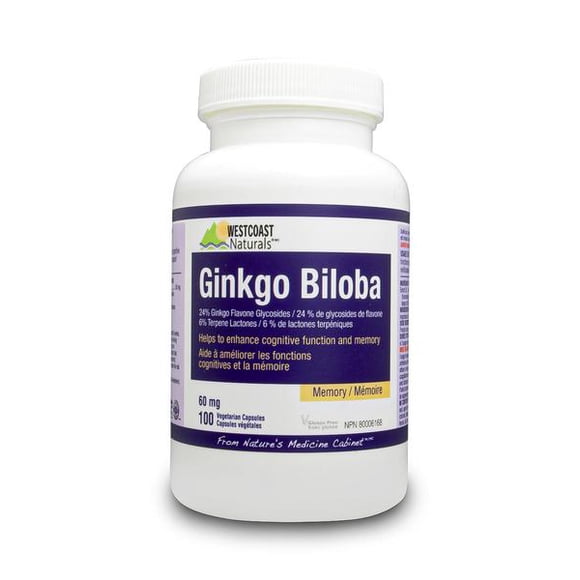 Westcoast Naturals Ginkgo Biloba, for effective mind clarity and memory enhancement, 100 Capsules