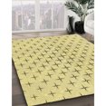 thumbnail image 3 of Ahgly Company Tapis d'Intérieur Lavable en Machine Carré Transitionnel Jaune Soleil, 8 Pieds Carré, 3 of 7
