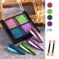 thumbnail image 1 of Heliisoer Nail Art Solid Mirror Powder 4 Color Pan Nail Mirror Glitter, 1 of 2