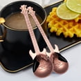 thumbnail image 2 of Stainless Steel Guitar Spoon Coffee Spoon Stirring Spoon Titanium Plated Ice Bar Music Bar Spoon Small, 2 of 4