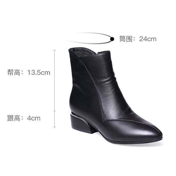Elegante Brand Leather Ankle Zipper Boots Made in Spain Size 7 Like New! EGNMCR Ankle Boots for Women Side Zipper Mid Heel Flat  main image 3
