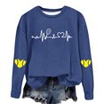 thumbnail image 4 of Timegard Sweat-Shirt Col Rond pour Femmes Épaules Tombantes Pull Imprimé Automne Hiver Décontracté Ample Confortable, 4 of 4
