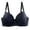 Black, variant on Women Lace Front Button Shaping Cup Adjustable Shoulder Strap Large Size Underwire Bra
