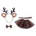 thumbnail image 2 of BELOVING Reindeer Costume Tutu Set Headdress Hair Hoop for Prom Halloween Performance without Flower, 2 of 10