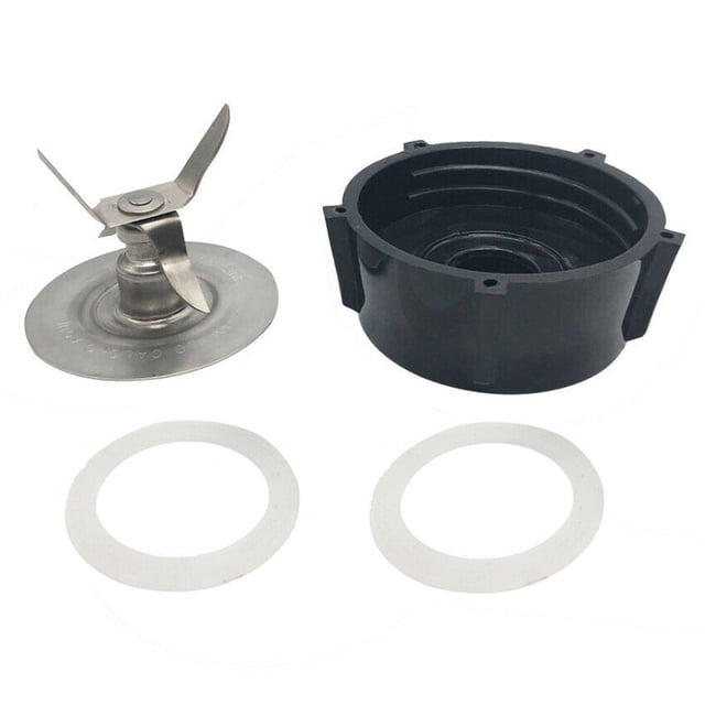 Oster Blender Replacement Parts Kit: 4-Blade Ice Crusher, Screw Cap & 2 O-Ring Gaskets - High-Quality Rubber Accessories for Blender Refresh and Repair (Gasket Size: Inside 70mm/2.76in, Outside