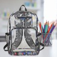 thumbnail image 1 of Sac à Dos en PVC Transparent Approuvé pour Stade Grande Capacité Sac de Jour de Voyage pour Hommes Femmes Sports de Plein Air Course Gym Randonnée / Sac de Sécurité Transparent pour Enregistrement avec Bandoulière Ajustable Nettoyage Facile Léger, 1 of 6