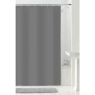 Mainstays Light Weight Water Repellent Fabric Shower Liner, 70" x 71", Grey