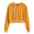 thumbnail image 1 of Ketyyh-chn99 Chemise à Manches Longues Femme Dames Décontractée Ample à Manches Longues Col Rond Tunique Ligne A Blouse Jaune,G, 1 of 5