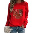 thumbnail image 1 of EQWLJWE Chandail à Col Rond à Manches Longues pour Femmes avec Imprimé de Lettres « Lovin' Those Firday Ninght Lights », Graphique de Rugby, Chandail Molletonné Décontracté pour Femmes, Hauts à Enfiler, Tenues pour Jour de Match, Grande Taille, Hauts d'Halloween, 1 of 5