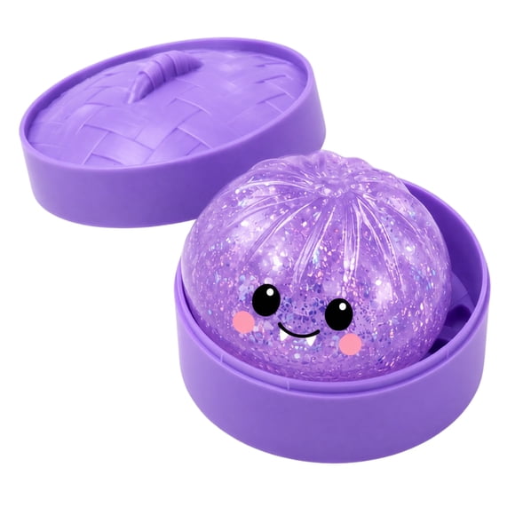 Boîte Mystère Dumpling Squishy à Paillettes d'Halloween, Jouet Squishy Bao Bun Effrayant, Jouet Sensoriel Anti-Stress Fidget pour Adultes, Balle Douce à Presser pour Soulager l'Anxiété, Colorée
