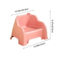 thumbnail image 3 of Pink Kids Stool With Backrest Stackable Plastic Seat Mini Chair For Home Playroom Stackable Kids Stool Ergonomic Design Skidproof Base 12.99 X 10.55 X 9.37 Inches, 3 of 7