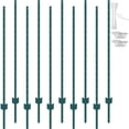 thumbnail image 1 of VEVOR 5 Feet Fence Post 10 Pack T-Post Heavy Duty Metal Fence Posts Green, 1 of 1