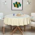 thumbnail image 3 of Nappe Ronde en Plastique Transparent Vinyle PVC Protège-Nappe Anti-Déversement d'Huile Essuyable Propre Housse de Table pour Tables à Manger Fêtes Camping Cristal Clair, 3 of 7