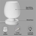 thumbnail image 3 of Table Lamp USB Charging LED Desk Lamp 3-Gear Colors Stepless Dimming Touch Switch Modern Small Lamp Home Decor for Bedroom Nightstand Couple Dinner Desk Terrace US plug, 3 of 7