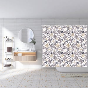 Shower Curtain Fabric Shower Curtain With 12 Hooks Weighted Shower Curtain Hem Bathroom Shower Curtain Watertight Shower Curtain