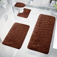 thumbnail image 1 of Dvkptbk Coffee Bathroom Rugs Bath Mat Set 4 Pieces, Memory Foam Bath Mats for Bathroom, Non Slip Extra Soft Absorbent Bath Rugs, Machine Washable & Dry Toilet Shower Mat Bathroom Set, 1 of 7