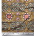 thumbnail image 1 of Soimoi Poly Georgette Fabric Floral Mandala Print Fabric by Yard 52 Inch Wide, 1 of 3