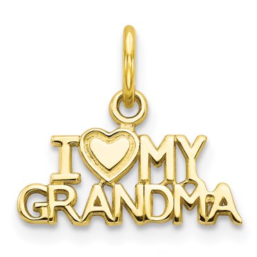Or Jaune 10K Charme J'aime Ma Grand-Mère