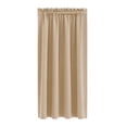 thumbnail image 2 of LSLJS Blackout Curtains for Bedroom and Living Room, Thermal Insulated Room Darkening Curtains, Energy Saving Scandinavian Solid Color Silk Curtains (Beige, 38" Width x 84" Length Each Panel), 2 of 4