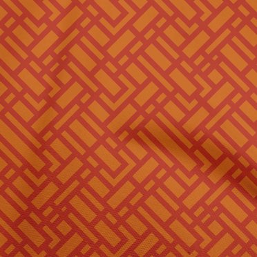 oneOone Cotton Poplin Twill Orange Fabric Geometric Sewing Craft Projects Fabric Prints By Yard 56 Inch Wide