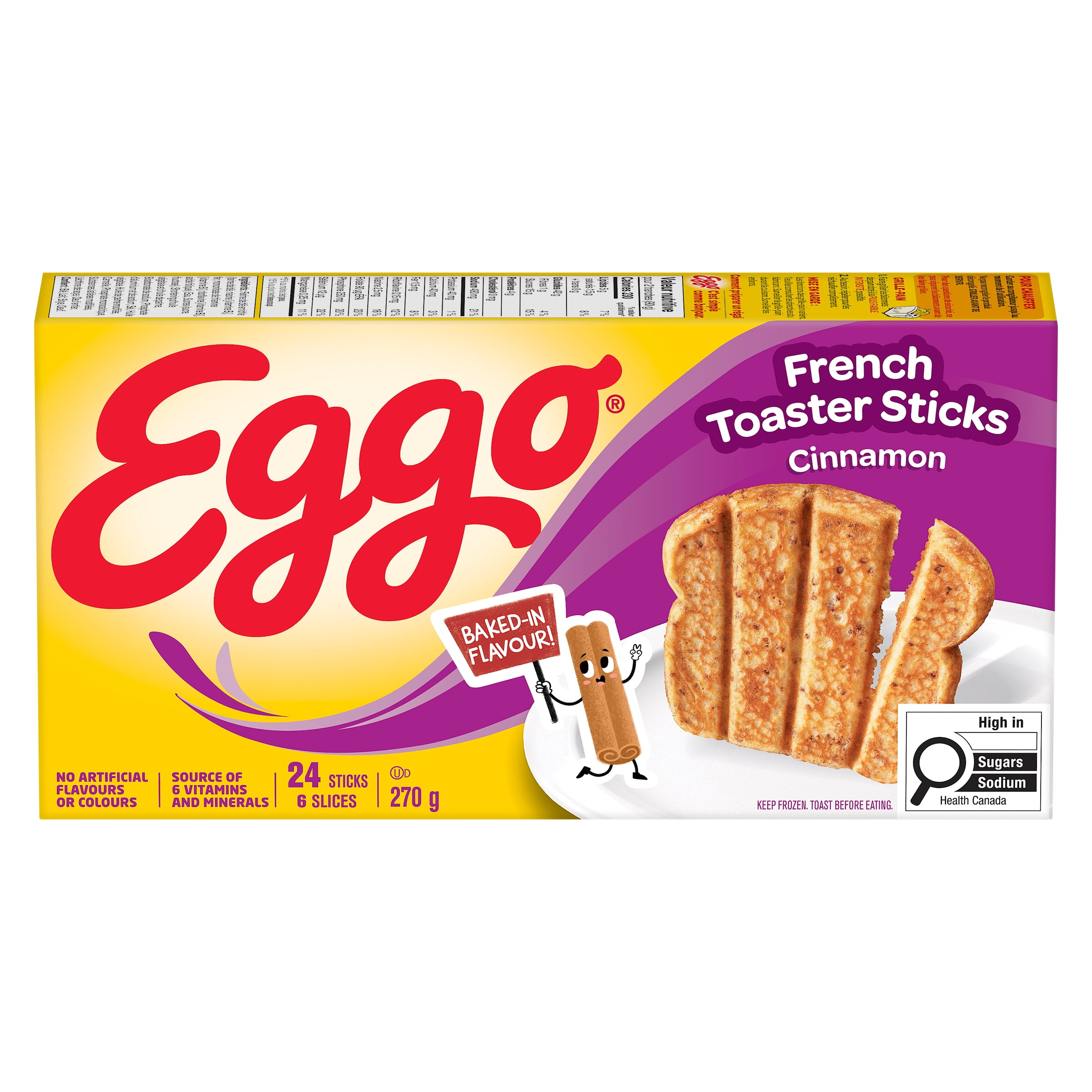 BÂTONNETS DE PAIN DORÉ KELLOGGS EGGO CANNELLE 270g BÂTONNETS DE PAIN DORÉ EGGO