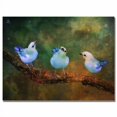thumbnail image 2 of Trademark Fine Art "Three Little Blue Birds" Canva, 2 of 4