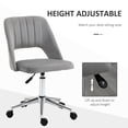 thumbnail image 4 of Vinsetto Armless Office Chair Swivel Computer Desk Chair, Grey, 4 of 10