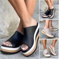 thumbnail image 2 of Lightweight Slippers Comfort Casual Slippers Open Toe Platform Flip Flop Beach, 2 of 7
