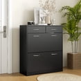 thumbnail image 2 of HOMCOM Armoire à Chaussures d'Entrée avec 2 Tiroirs Basculants pour 12 Paires de Chaussures, 2 of 10