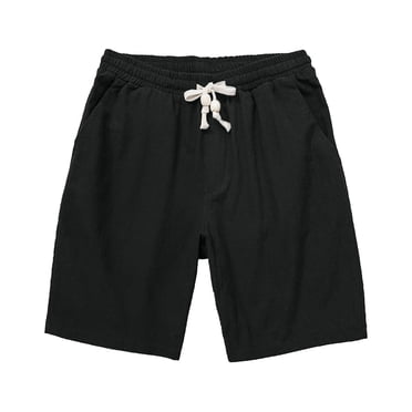Cameland Short Ample d'Été en Coton et Lin pour Homme, Pantalon de Plage pour Homme
