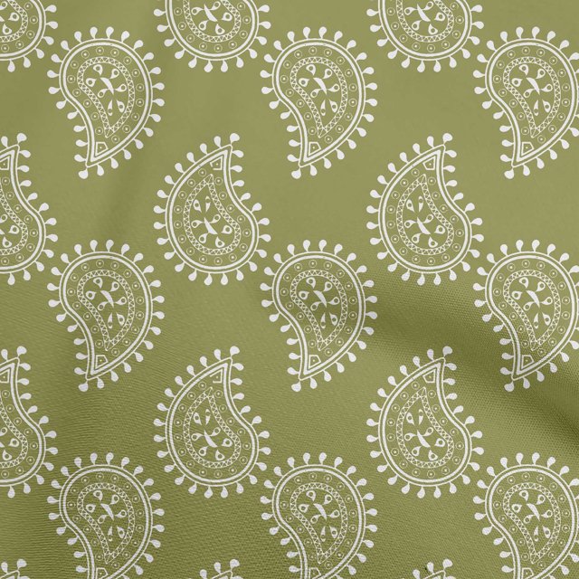 oneOone Georgette Viscose Light Green Fabric Block Sewing Material Print Fabric By The Yard 42 Inch Wide
