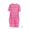 thumbnail image 1 of Women's Adaptive Flannel Backwrap Gown (X-Large, Colorful Polka Dots with Pink Background - 01), 1 of 1