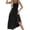 Black, variant on Timegard Sundresses for Women Sleeveless Ruffle Square Neck Solid Color Summer Beach Casual Dress Smocked