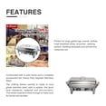thumbnail image 3 of Ensemble de 4 Chafers Chafing Dish 9 L/8 Q Poêles en Acier Inoxydable Traiteur Format Double, 3 of 8
