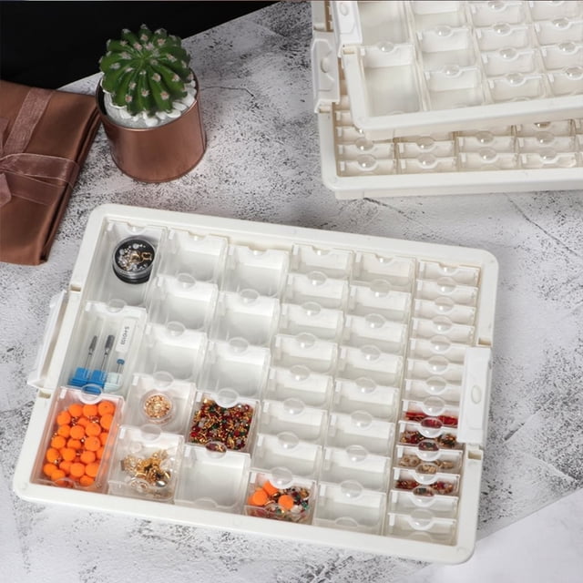 Sentmoon Jewelry Storage Painting Bead Storage Containers Bead Organizers And Dots Storage Beading Boxes Rice Beads Nail Art Jewelry Display Boxes for Ring, Necklace, and Earring Display