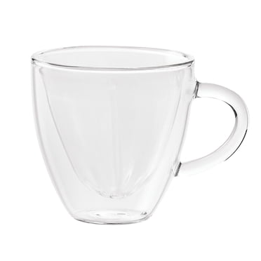 Safdie & Co. Verres à café Barista Amore Premium avec poignée, verres transparents pour boissons chaudes/froides, design parfait pour Americano, Cappuccinos, Latte ou Macchiato, thé et boissons 2 pièc