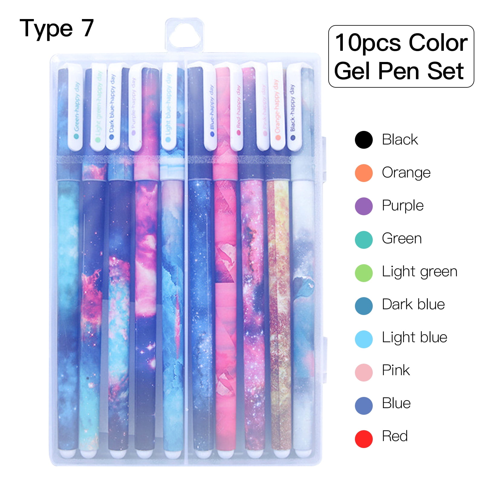 amdohai Gel Pens, Gel Pen Set, with Quick Drying Ink, 0.5mm, Multi Color Ink, 10 Count